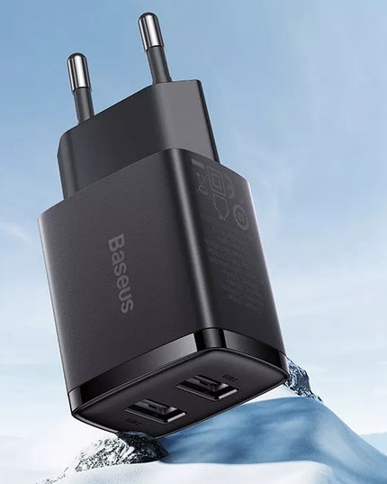 Universalus BASEUS tinklo įkroviklis telefonui, 2x USB 10.5W 2A