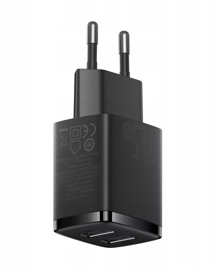 Universalus BASEUS tinklo įkroviklis telefonui, 2x USB 10.5W 2A