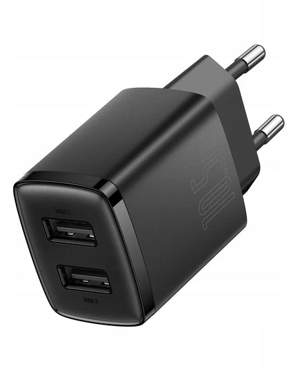 Universalus BASEUS tinklo įkroviklis telefonui, 2x USB 10.5W 2A