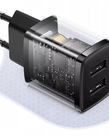 Universalus BASEUS tinklo įkroviklis telefonui, 2x USB 10.5W 2A