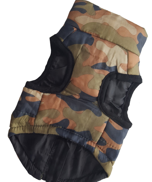 Drabužis šuniui ir katei, pašiltinta liemenė-striukė žiemai MORO ŽALIA L