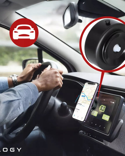 Magnetinis automobilinis telefono laikiklis Alogy MagSafe su vakuuminiu tvirtinimu prie stiklo