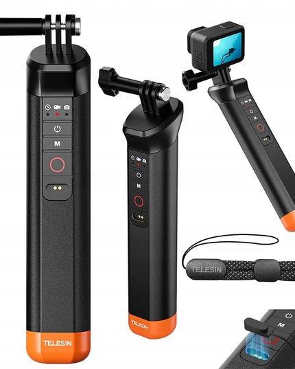 TELESIN plūdrus laikiklis su Bluetooth nuotolinio valdymo pulteliu GoPro kameroms