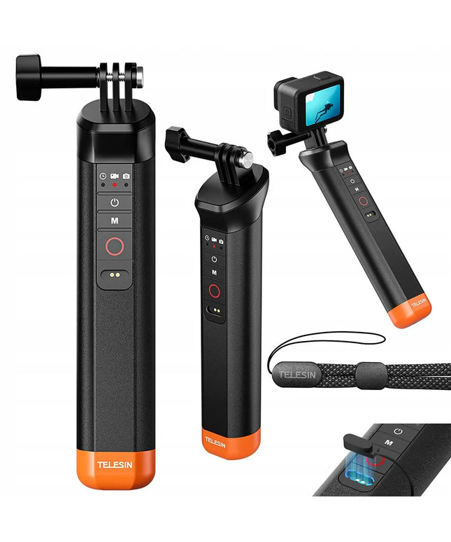 TELESIN plūdrus laikiklis su Bluetooth nuotolinio valdymo pulteliu GoPro kameroms