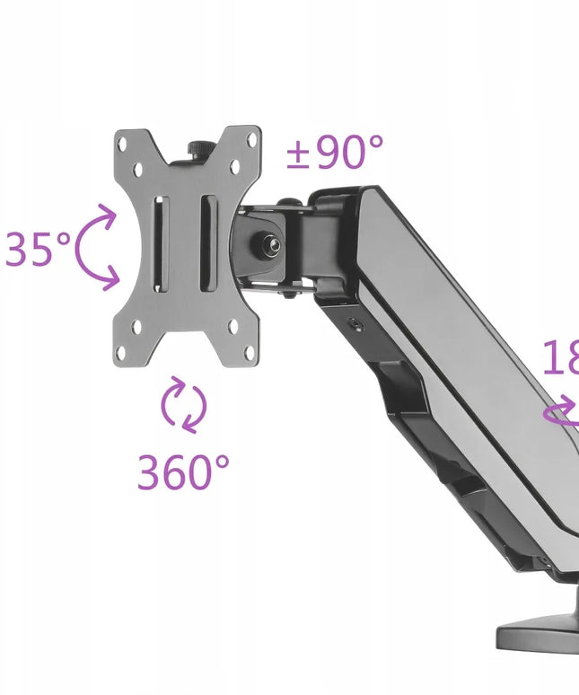 Stalinis monitoriaus ir klaviatūros laikiklis 17-32" VESA 8kg Spacetronik, juodas