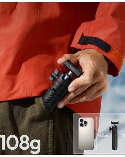 Kuprinės laikiklis ULANZI MT66, asmenukių lazda ir stalinis trikojis, skirtas DJI Action