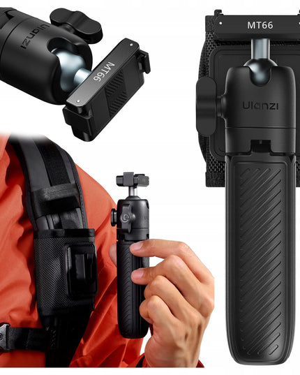 Kuprinės laikiklis ULANZI MT66, asmenukių lazda ir stalinis trikojis, skirtas DJI Action