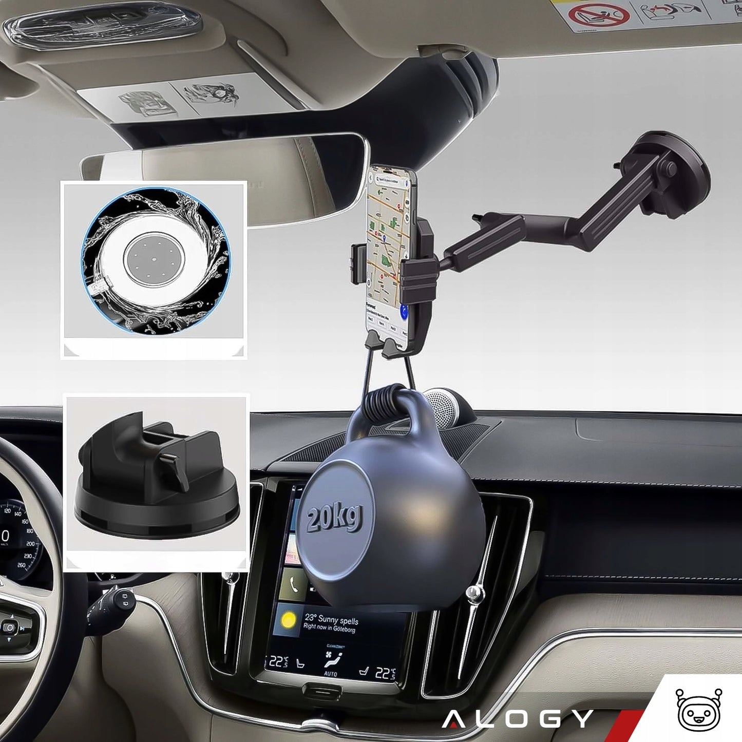 Telefono laikiklis automobiliui / sunkvežimiui / ekskavatoriui / autobusui / sunkvežimiui - Alogy