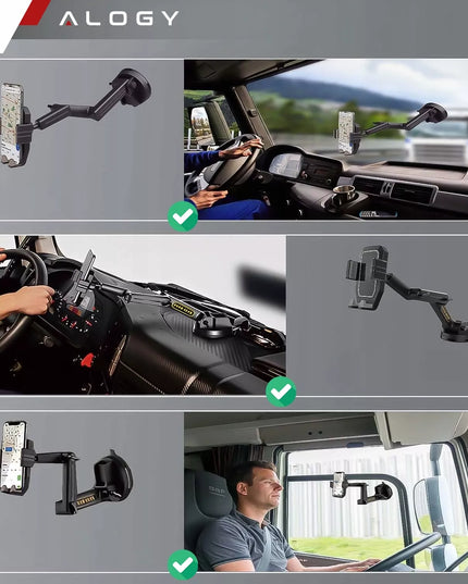 Telefono laikiklis automobiliui / sunkvežimiui / ekskavatoriui / autobusui / sunkvežimiui - Alogy