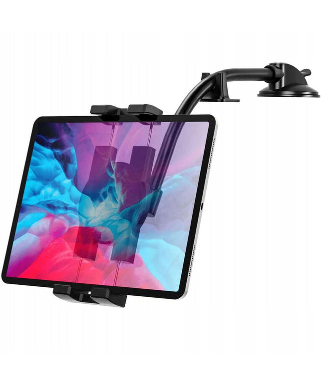 Tvirtas automobilinis laikiklis telefonui ir planšetiniam kompiuteriui, montuojamas ant prietaisų skydelio arba priekinio stiklo