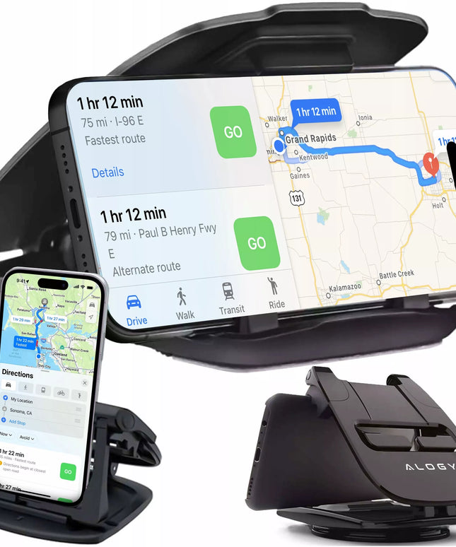 Alogy automobilinis telefono laikiklis, tvirtinamas prie prietaisų skydelio, 360° besisukantis