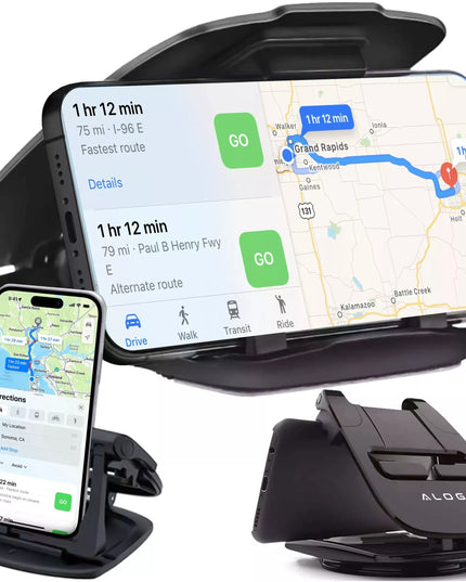 Alogy automobilinis telefono laikiklis, tvirtinamas prie prietaisų skydelio, 360° besisukantis