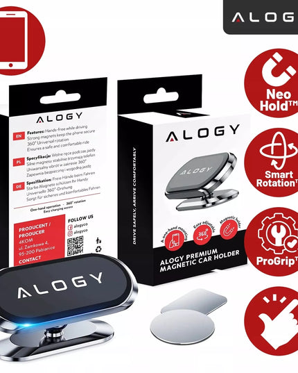 Alogy automobilinis telefono laikiklis magnetinis laikiklis prietaisų skydeliui