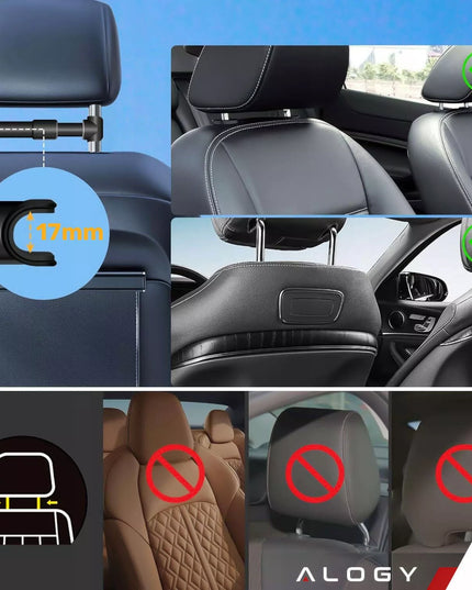 Automobilinis planšetės arba telefono laikiklis galvos atramai 11 colių