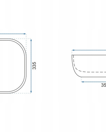 Mažas pilkas stalviršio praustuvas su akmens raštu, skirtas WC REA BELINDA MINI STONE