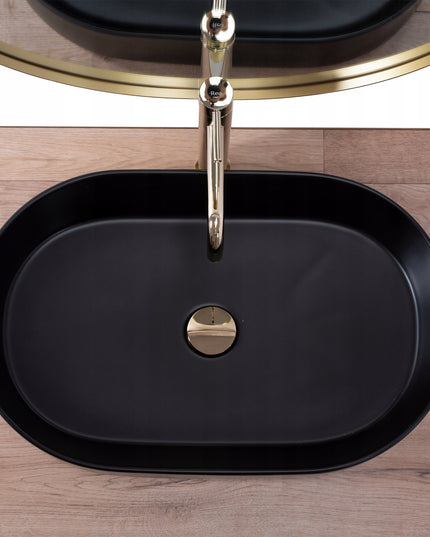 Praustuvas ant stalviršio REA NADIA BLACK MATT MATINĖ JUODA