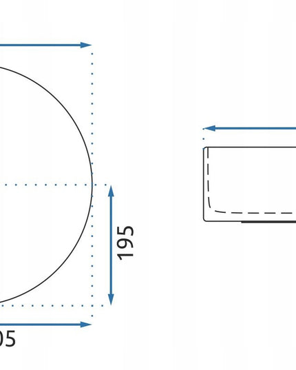 Praustuvas ant stalviršio REA NADIA BLACK MATT MATINĖ JUODA