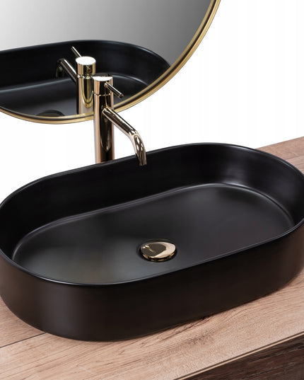 Praustuvas ant stalviršio REA NADIA BLACK MATT MATINĖ JUODA