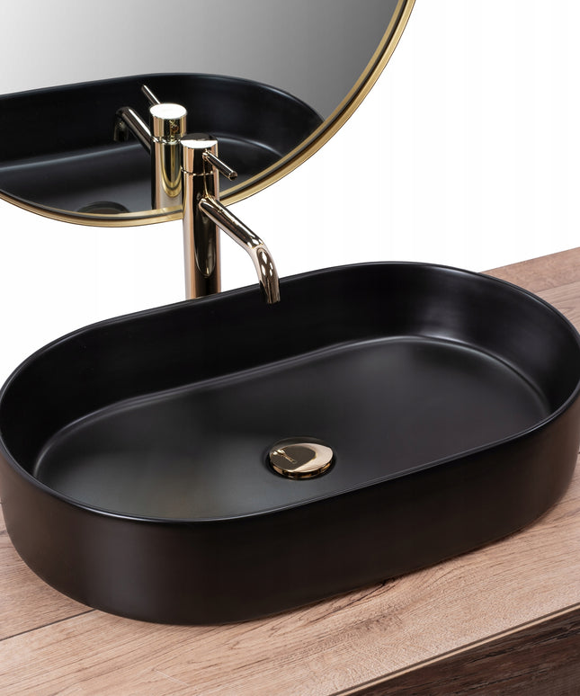 Praustuvas ant stalviršio REA NADIA BLACK MATT MATINĖ JUODA