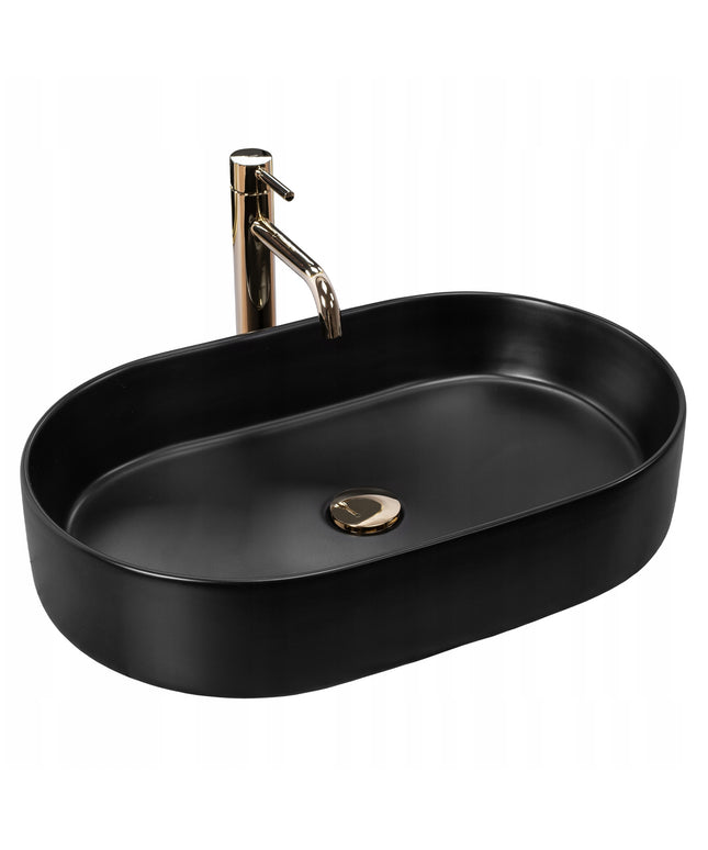 Praustuvas ant stalviršio REA NADIA BLACK MATT MATINĖ JUODA