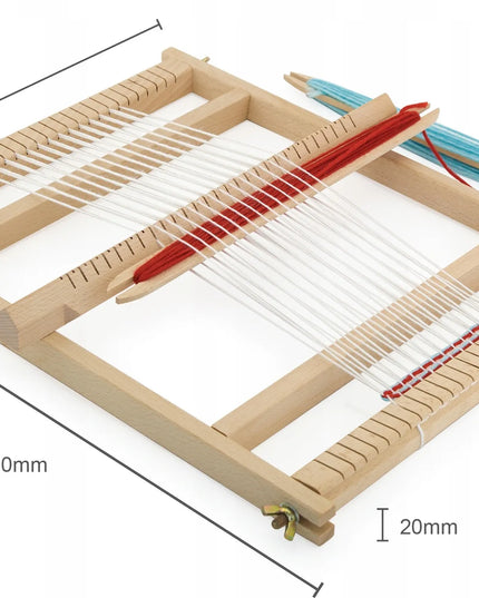 VIGA medinės audimo staklės – Montessori audimo rinkinys