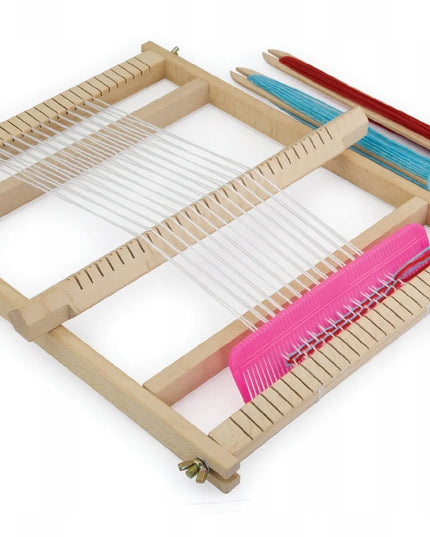 VIGA medinės audimo staklės – Montessori audimo rinkinys
