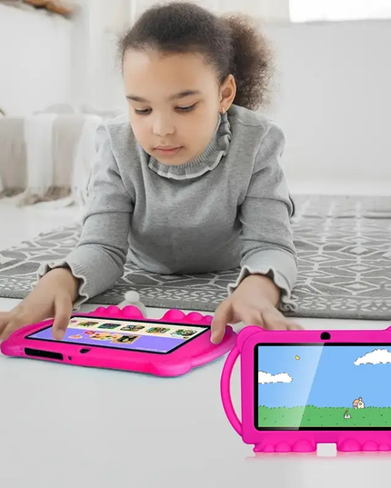 Vaikiška 7 colių Android planšetė su edukacinėmis funkcijomis ir akių apsauga