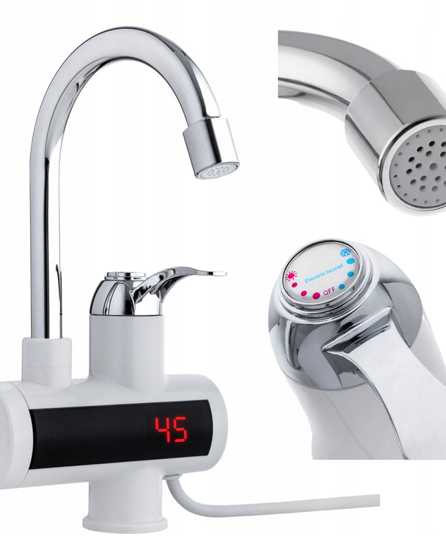 Elektrinis vandens šildytuvas, maišytuvas su LCD ekranu