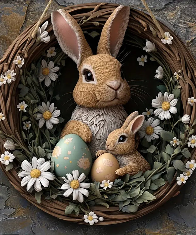 Velykų Kiškio Žavesys – Bohemiškas Sienos Vainikas, Dekoracija