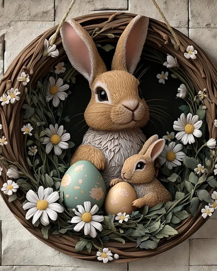 Velykų Kiškio Žavesys – Bohemiškas Sienos Vainikas, Dekoracija