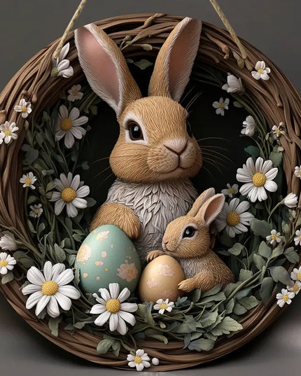 Velykų Kiškio Žavesys – Bohemiškas Sienos Vainikas, Dekoracija