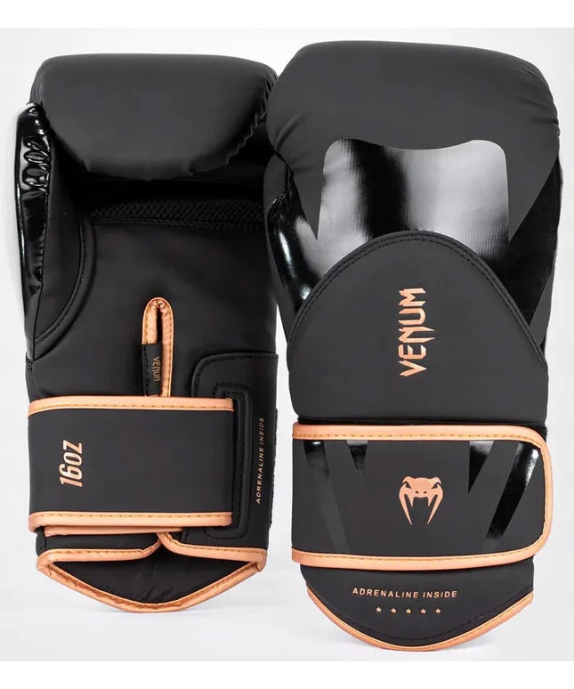 Venum bokso pirštinės Challenger 4.0 Black/Bronze 12OZ