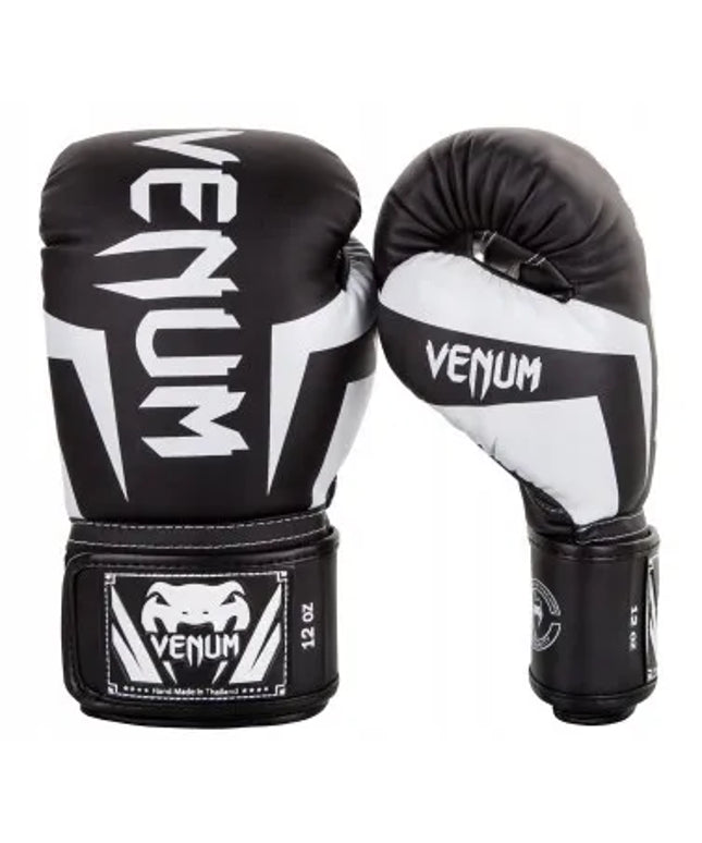 Venum Elite bokso pirštinės, juodos/baltos, 14 oz