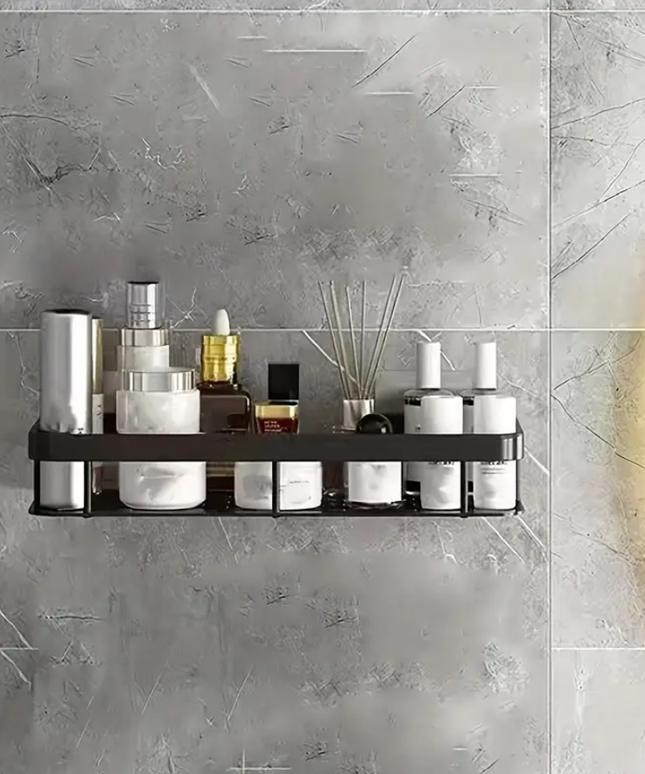 Lengvai montuojama dušo, vonios lentyna