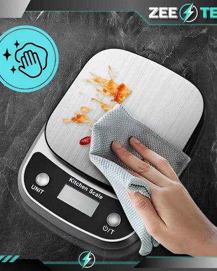 Tikslios skaitmeninės virtuvinės svarstyklės 1 g | 5 kg svoriui su taros funkcija + baterijos