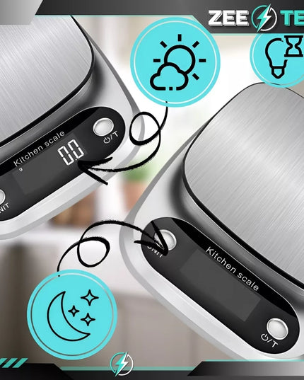 ELEKTRONINĖ VIRTUVINĖ SVARSTYKLĖS TIKSLIOS 1 g | 5 kg JUVELYRINĖS + BATERIJOS