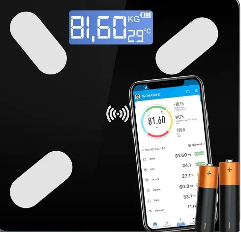 Išmaniosios Bluetooth vonios svarstyklės su kūno analizės funkcija 25in1, suderinamos su Android ir iOS