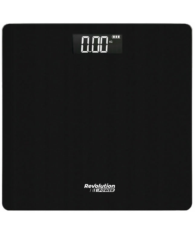 Vonios svarstyklės elektroninės tikslios 180 kg stiklinės juodos SLIM LCD