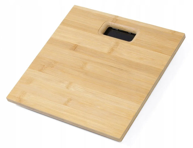 Interlook HD-2009-Bamboo-V2 vonios svarstyklės iš natūralaus bambuko su LED ekranu ir termometru