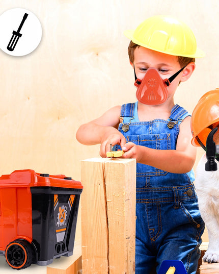 VAIKŲ MEISTRO DIRBTUVĖS LAGAMINĖLYJE ANT RATUKŲ, 65 DALYS, DIDELĖS