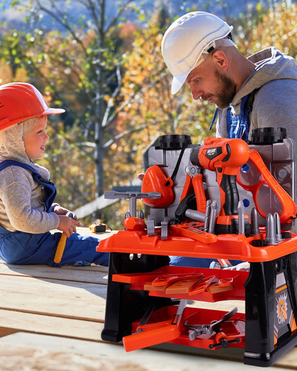 VAIKŲ MEISTRO DIRBTUVĖS LAGAMINĖLYJE ANT RATUKŲ, 65 DALYS, DIDELĖS