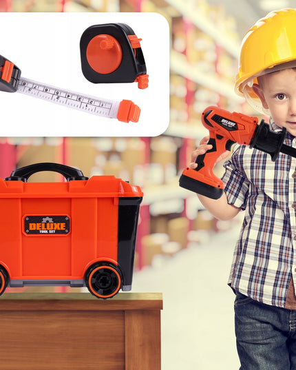 VAIKŲ MEISTRO DIRBTUVĖS LAGAMINĖLYJE ANT RATUKŲ, 65 DALYS, DIDELĖS