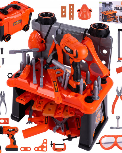 VAIKŲ MEISTRO DIRBTUVĖS LAGAMINĖLYJE ANT RATUKŲ, 65 DALYS, DIDELĖS