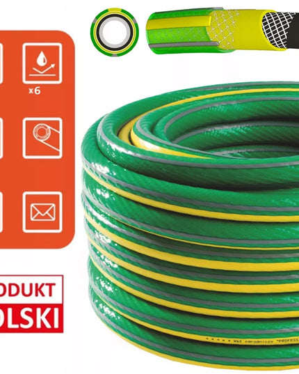GUMINĖ SODO ŽARNA 1/2" 50m 6 SLUOKSNIŲ SUSTIPRINTA 36 BAR PAGAMINTA LENKIJOJE