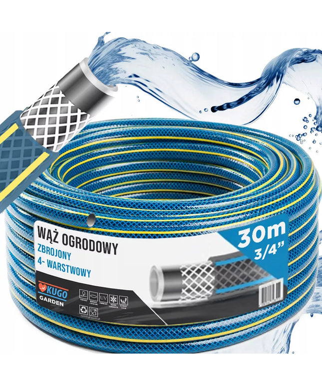 Guminė sodo žarna 3/4" 30 m, 4 sluoksnių, sustiprinta, lenkiška gamyba