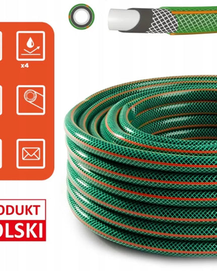Guminė sodo žarna 3/4" 30m 4 sluoksnių + purkštuvas, vežimėlis, BRADAS rinkinys