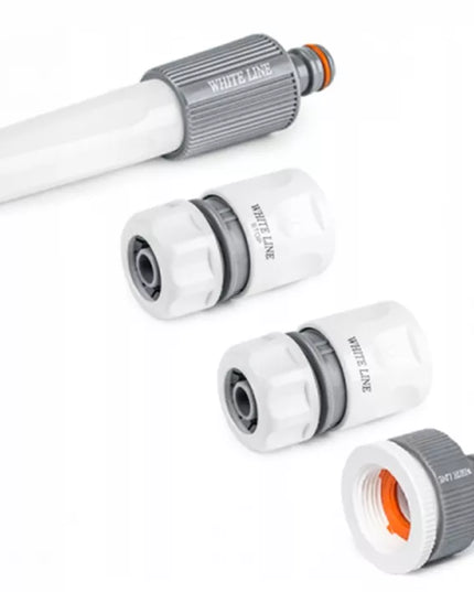 GUMINĖ SODO ŽARNA 3/4" 30m 4 SLUOKSNIŲ + Purkštuvas ir jungtys BRADAS rinkinys