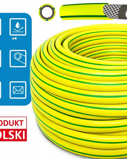 Guminė sodo žarna 3/4" 50m, 4 sluoksnių, armuota, pagaminta Lenkijoje