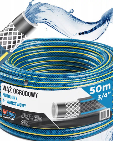 Sodo žarna guminė 3/4 colio 50 m 4 sluoksnių armuota lenkiška