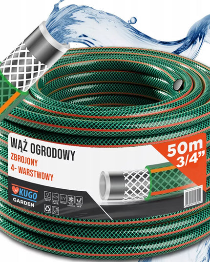 Guminė sodo žarna 3/4" 50m 4 sluoksnių armuota, pagaminta Lenkijoje
